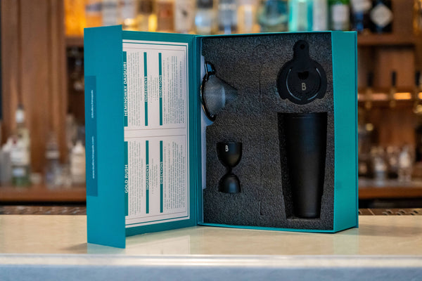 Shaken Cocktail Set – Matte Black (5-Piece Barware Set)
