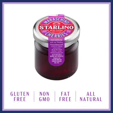 Hotel Starlino Maraschino Cherries (Italian Cocktail Cherries) 42g