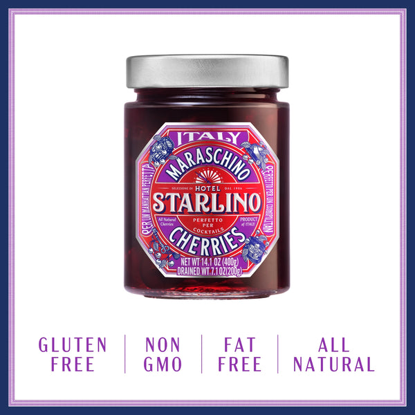 Hotel Starlino Maraschino Cherries (Italian Cocktail Cherries) 400g