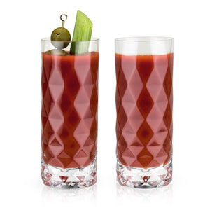 Viski Gem Crystal Highball Tumblers - Set of 2 - Paradigm Spirits Co.