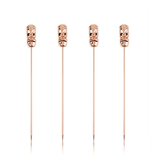 Viski Pacific™ Copper - Plated Tiki Cocktail Picks - Set of 4 - Paradigm Spirits Co.