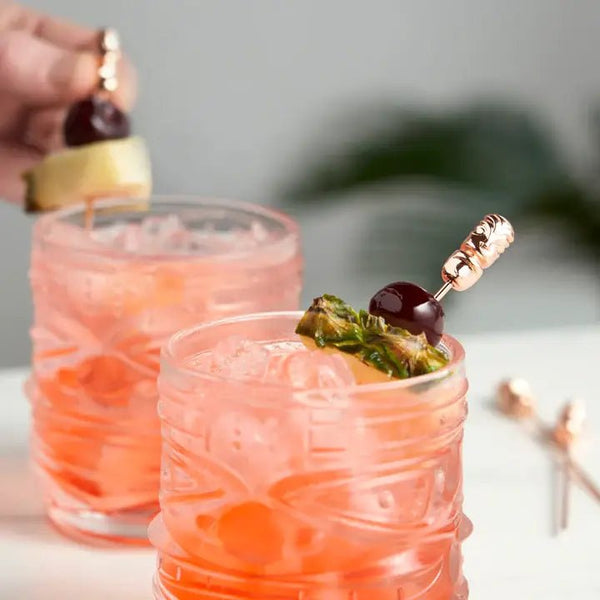 Viski Pacific™ Copper - Plated Tiki Cocktail Picks - Set of 4 - Paradigm Spirits Co.